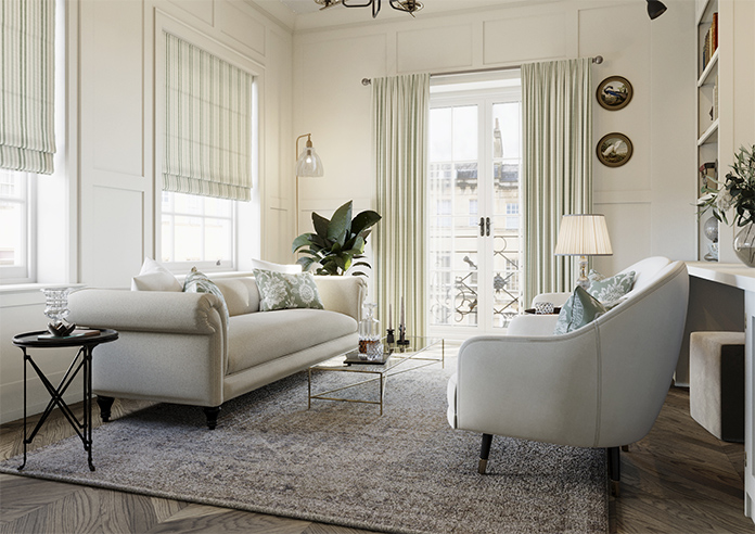 Emily Bond Cornish Stripe, Fern - Made to Measure Curtains - Image 7